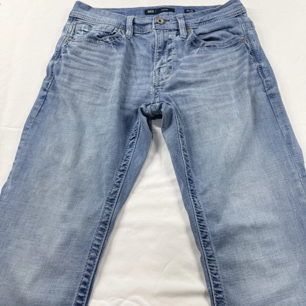 BKE Carter Boot Jeans Mens 30x30 Light Wash‎ Stretch Denim Bootcut Distressed